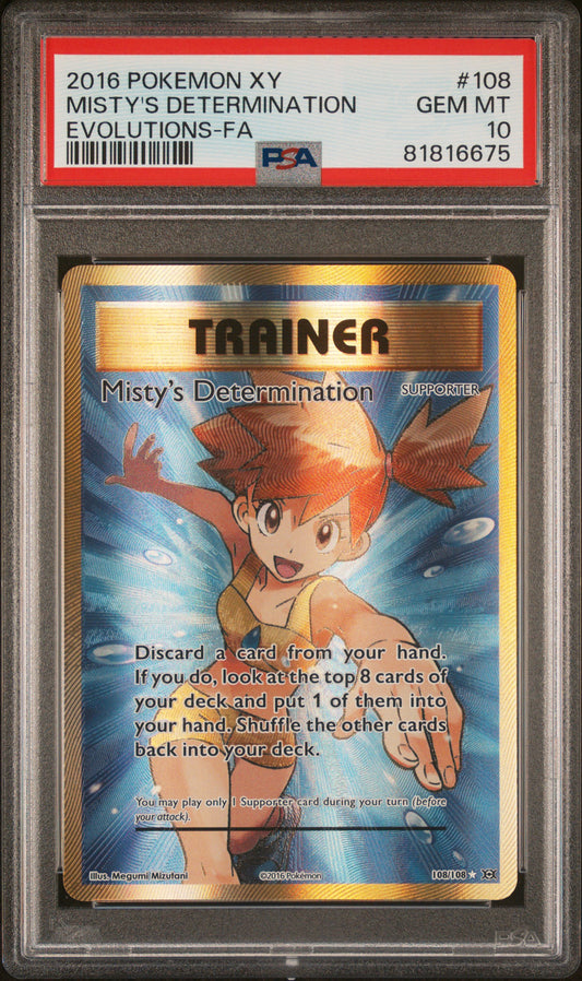 Misty’s Determination Full Art XY Evolutions PSA 10