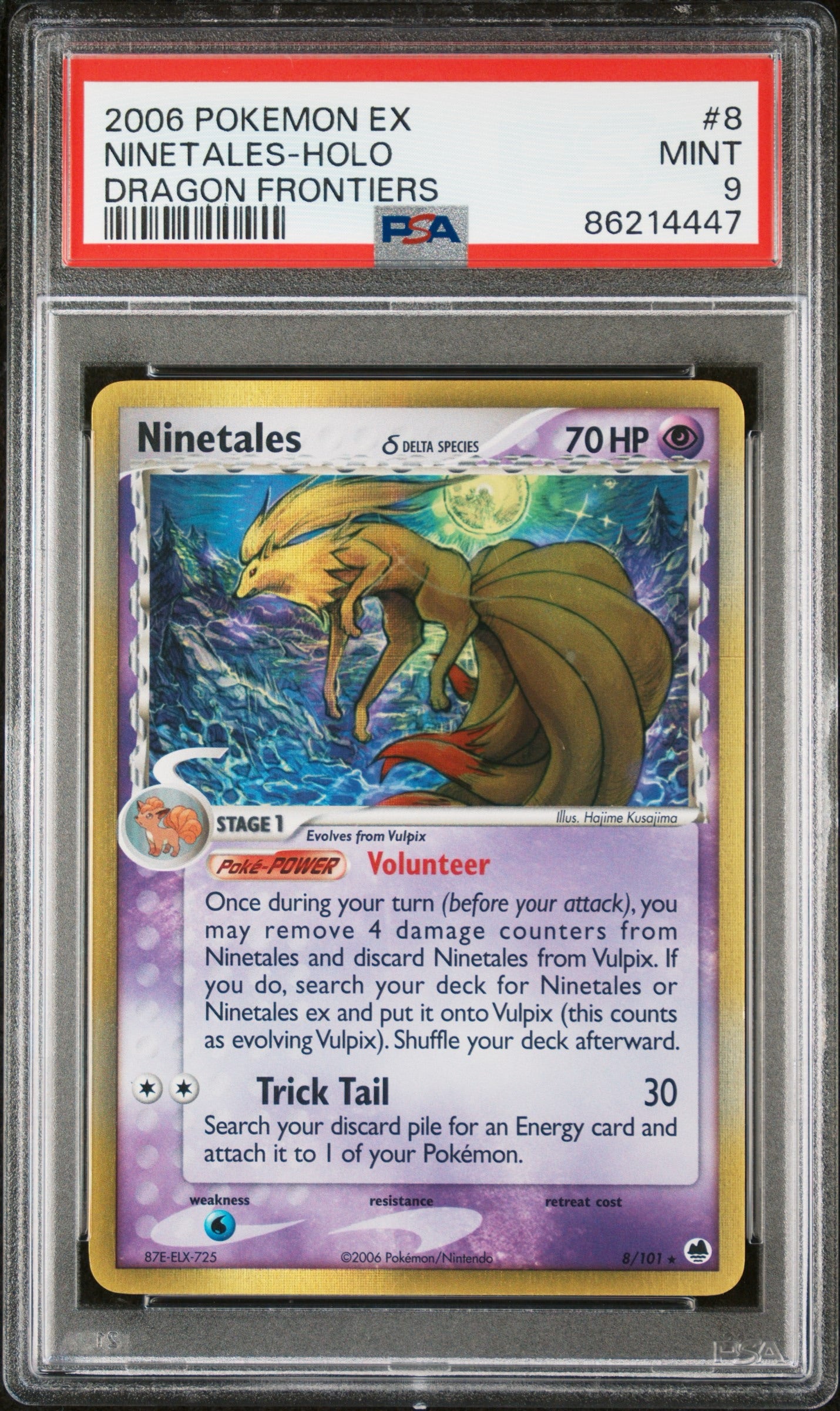 Ninetales Delta Species Holo 8/101 - Dragon Frontiers PSA 9